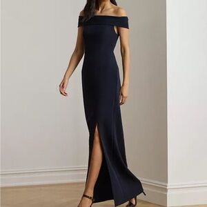 Elegant Off-Shoulder Navy dress